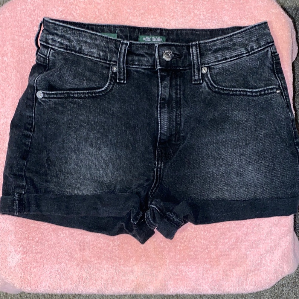 Wild Fable Highest Rise Black Shorts